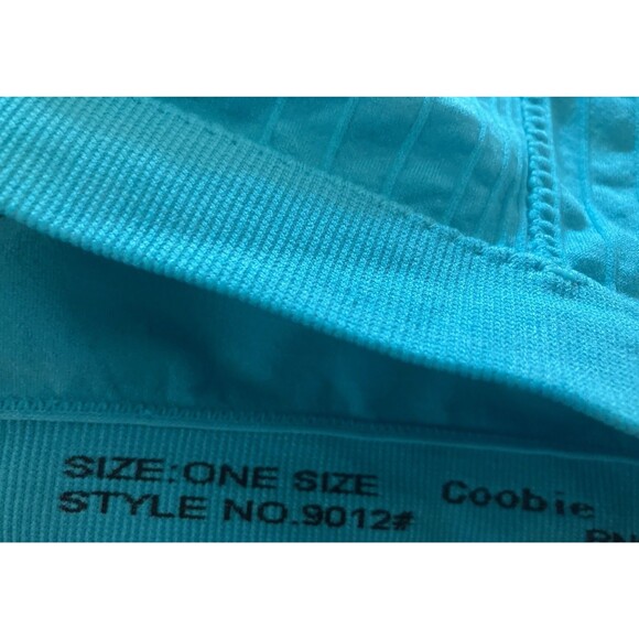 Coobie Cami T Shirt Bra 9012 Bralette Turquoise Adjustable Straps One Size NWT - Picture 6 of 9